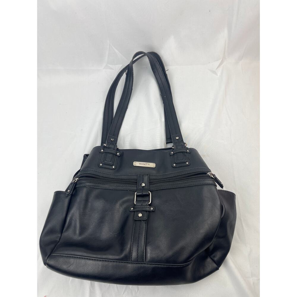 Rosetti Midtown Black Satchel Shoulder Bag | Classic Everyday Purse